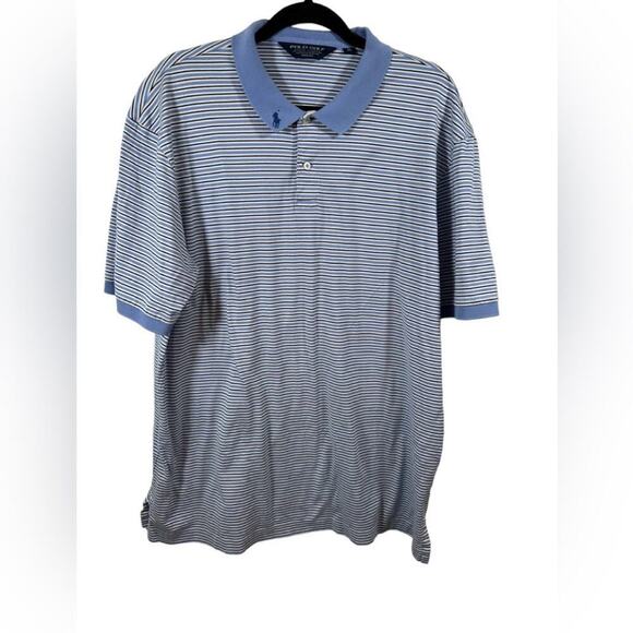 Polo Golf Blue and‎ White Shirt with Pony on the collar 100%  Prima Cotton - Picture 1 of 4